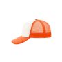 5 Panel Polyester Mesh Cap white/neon-orange