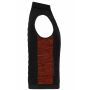 Ladies' Padded Hybrid Vest black/red melange S