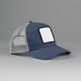5-panel trucker pet met vierkante patch Slate Blue/Light Grey One Size