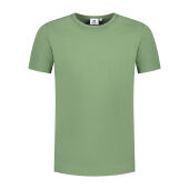 L&S T-shirt Crewneck cot/elast SS for him sand XXL