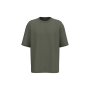 Ecologisch oversized uniseks T-shirt French Terry Organic Khaki XXL Ecologisch oversized uniseks T-shirt French Terry Organic Khaki XXL