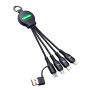 6-in-1 oplaadkabel met licht REEVES-PUHALANI SWITCH - groen, zwart 6-in-1 oplaadkabel met licht REEVES-PUHALANI SWITCH - groen, zwart