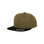 Classic snapbackpet in twee kleuren OLIVE / BLACK One Size