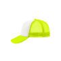 5 Panel Polyester Mesh Cap white/neon yellow one size