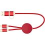 Alasia 5-in-1 30 cm datasynchronisatie- en 27 W snellaadkabel van gerecycled aluminium en plastic - Rood