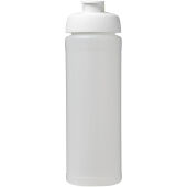 Baseline® Plus grip 750 ml sportfles met flipcapdeksel - Transparent/Wit