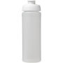 Baseline® Plus grip 750 ml sportfles met flipcapdeksel - Transparant/Wit