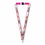 Polyester keycord met gesublimeerde satijnen overlay