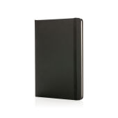 A5 standaard hardcover PU notitieboek, zwart