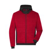 red-melange/black
