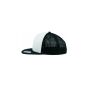 FOAM TRUCKER WITH WHITE FRONT, BLACK / WHITE / BLACK, One size, FLEXFIT