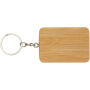 Reel 6-in-1 intrekbare bamboe sleutelhanger oplaadkabel - Naturel