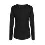 Interlock T-shirt | lange mouw | dames - Zwart, S