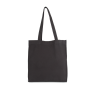 Totebag met bodem en ruimteplooi Washed Black One Size