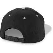 Tweekleurige 5-panel snapbackpet Black / Grey One Size
