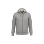 Ecologische uniseks sweater met rits en sherpavoering Moon Grey Heather S