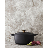 VINGA Monte geëmailleerde gietijzeren pan 5,5L, zwart
