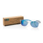 Gleam RCS zonnebril met gerecycled PC spiegelglas, blauw, wit