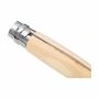 Opinel Inox No 08 Natural zakmes in een riemetui - bruin