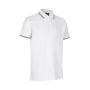 Contrast poloshirt | stretch - Wit, 4XL Contrast poloshirt | stretch - Wit, 4XL
