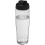 H2O Active® Tempo 700 ml sportfles met flipcapdeksel - Transparant/Zwart