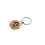 Sleutelhanger zinklegering met doming, rond