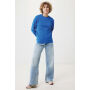 IQONIQ Etosha lichtgewicht gerecycled katoen sweater, royal blue (M)