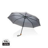 20.5" Impact AWARE™ RPET 190T pongee bamboe miniparaplu, antraciet