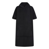 Badstof kinderponcho Black 10/13 jaar
