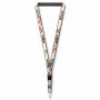 Afneembare polyester keycord met gesublimeerde satijnen overlay