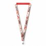 Polyester keycord met gesublimeerde satijnen overlay