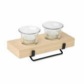 IRONDLE - Waxinelichthouder set - Hout