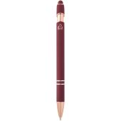 Nanna balpen met roségouden afwerking (zwarte inkt) - Bordeaux rood
