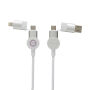 Oakland 1.2meter RCS rplastic 6-in-1 fast charging 45W kabel, wit Oakland 1.2meter RCS rplastic 6-in-1 fast charging 45W kabel, wit
