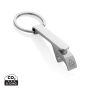 RCS flesopener sleutelhanger van gerecycleerde zinklegering, zilver