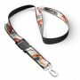 Afneembare polyester keycord met gesublimeerde satijnen overlay
