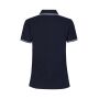Contrast poloshirt | stretch | dames - Marine, M