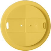 Americano® Espresso Eco 250 ml gerecyclede beker met knoeibestendig deksel - Zwart/Geel