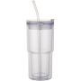 Archer 480 ml dubbelwandige plastic beker - Transparant helder