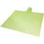 Mayan recycled plastic disposable rain poncho with storage pouch - Lime