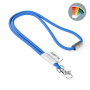 Polyester 2-kleurige koord-lanyard met full color label