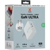 Xtorm XVC2067 GaN Ultra reislader van 67 W met USB-C PD kabel 100 W - Wit