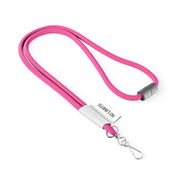 Polyester 2-kleurige koord-lanyard met full color label Polyester 2-kleurige koord-lanyard met full color label