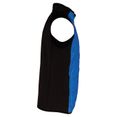 BODYWARMER IN TWEE STOFFEN Dark Royal Blue / Black L