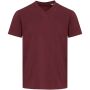 Balfour 200 g/m² unisex OCS organisch T-shirt met korte mouwen en V-hals - Diep bordeauxrood - S