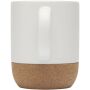Billie 300 ml mok voor sublimatie van keramiek met kurkdetails - Wit