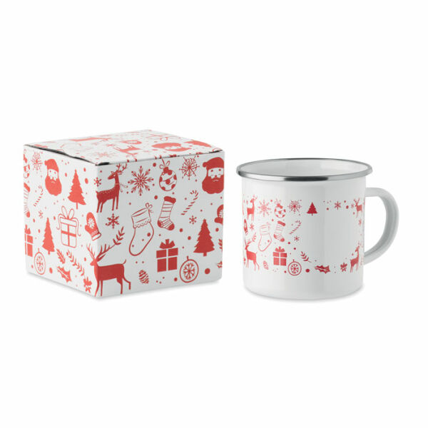 SEASOMEL - Kerst emaille mok 300ml - Wit SEASOMEL - Kerst emaille mok 300ml - Wit