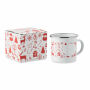 SEASOMEL - Kerst emaille mok 300ml - Wit