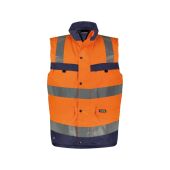 Fluo-oranje/marineblauw