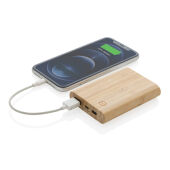 Bamboe 5.000 mAh powerbank, bruin